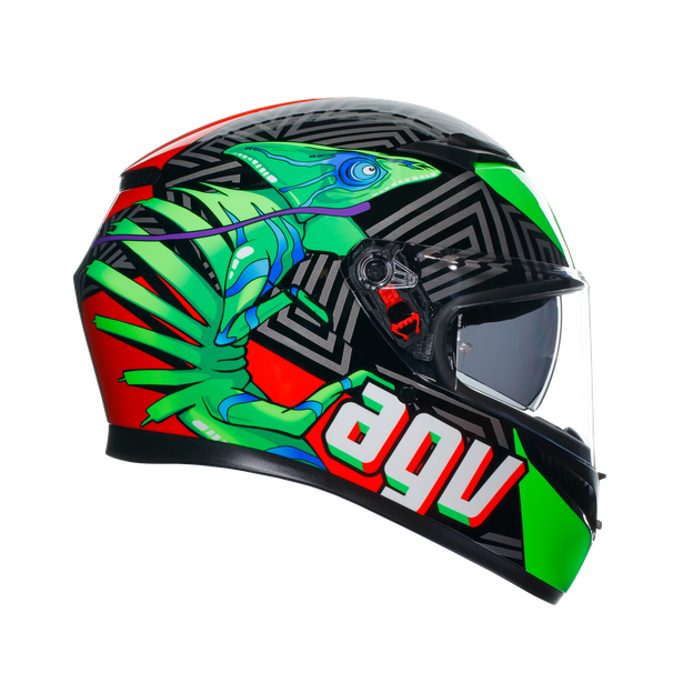 Prilba AGV K3 KAMALEON Black Red Green-1